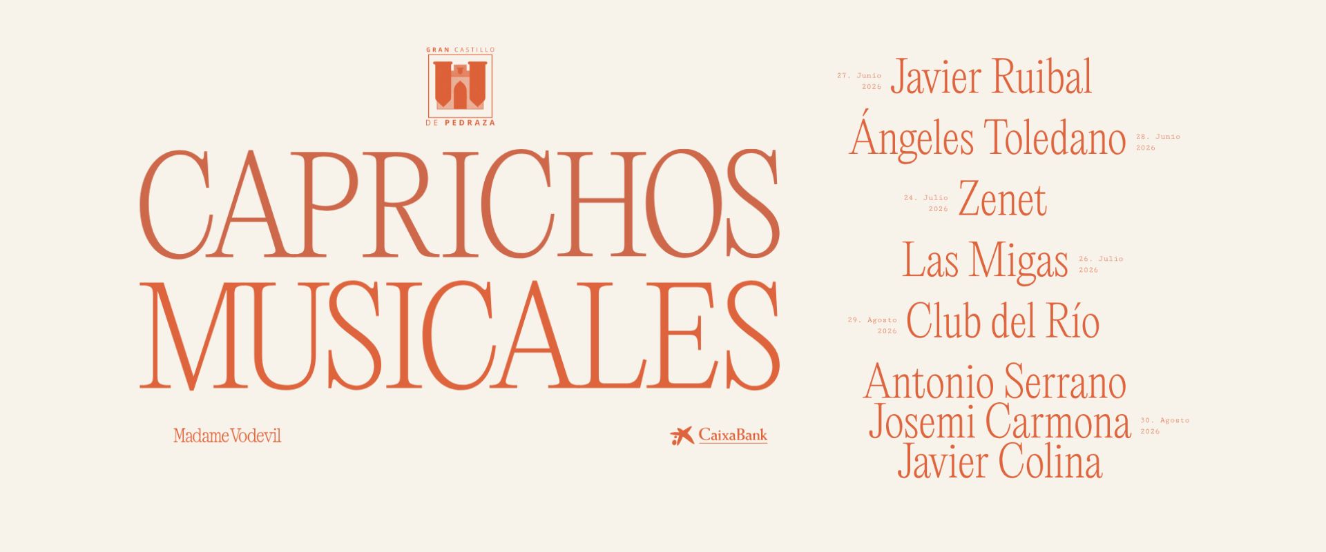 Cartel de Caprichos Musicales en el Gran Castillo de Pedraza